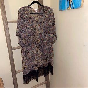 NWT LuLaRoe Monroe Kimono - Black
